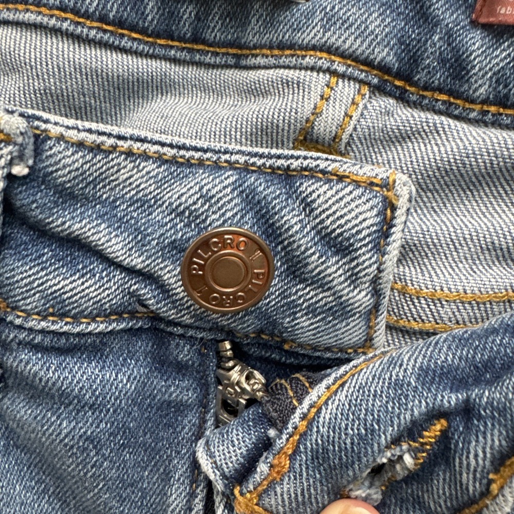 Anthropologie Pilcro Denim Jeans Size 25 Straight Leg Distressed - Picture 7 of 12